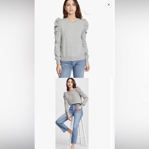 REBECCA MINKOFF - Puff Sleeve Janine Sweatshirt Sz Medium
